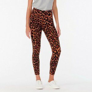 J.CREW LEOPARD PRINT 7/8 HIGH RISE STRETCH LEGGINGS